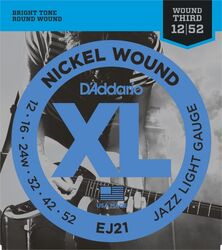 E-gitarren saiten D'addario EJ21 Nickel Wound Electric Bass 12-52 - Saitensätze 