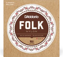 EJ34 Folk (6) 80/20 Bronze Wrap, Nylon Core