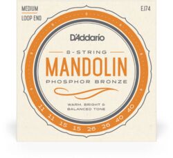 Mandoline saiten D'addario EJ74 Mandolin Phosphor Bronze 11-40 - Saitensätze 