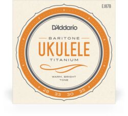 Ukulele saiten D'addario EJ87B Ukulélé Baritone (4)  Pro-Arté Titanium 028-035w - Saitensätze 