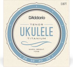 Ukulele saiten D'addario EJ87T Ukulélé Tenor (4)  Pro-Arté Titanium 029-029 - Saitensätze 