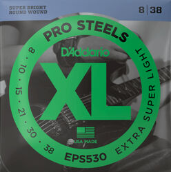 E-gitarren saiten D'addario EPS530 Electric Guitar 6-String Set ProSteels Round Wound 8-38 - Saitensätze