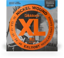 E-gitarren saiten D'addario EXL110BT Nickel Wound, Balanced Tension Regular Light, 10-46 - Saitensätze