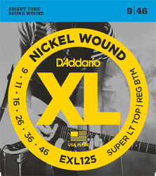 E-gitarren saiten D'addario EXL125 Nickel Round Wound 9-46 - Saitensätze 