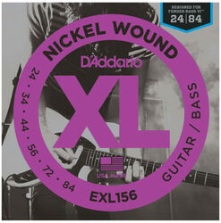 E-bass saiten D'addario EXL156 Nickel Round Wound, Fender Bass VI, 24-84 - Saitensätze 