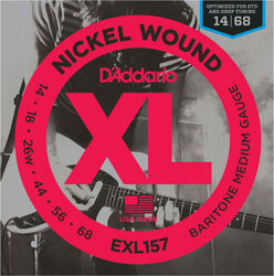 E-gitarren saiten D'addario EXL157 Nickel Round Wound, Baritone Medium, 14-68 - Saitensätze 