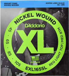 E-bass saiten D'addario EXL165SL Electric Bass 4-String Set Nickel Round Wound Super Long Scale 45-105