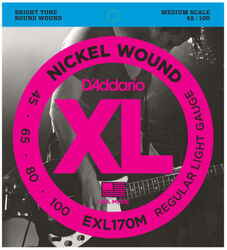 EXL170M Electric Bass 4-String Set Nickel Round Wound Medium Scale 45-100