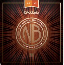 Westerngitarre saiten D'addario NB1047 Acoustic Nickel Bronze Set 10-47
