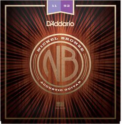 Westerngitarre saiten D'addario NB1152 Acoustic Nickel Bronze Set 11-52 - Saitensätze 
