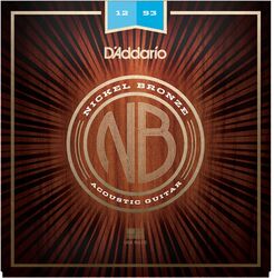 Westerngitarre saiten D'addario NB1253 Acoustic Nickel Bronze Set 12-53 - Saitensätze 