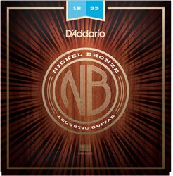 Westerngitarre saiten D'addario NB1253 Acoustic Nickel Bronze Set 12-53 - Saitensätze