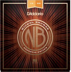 Westerngitarre saiten D'addario NB1256 Acoustic Nickel Bronze Set 12-56 - Saitensätze 