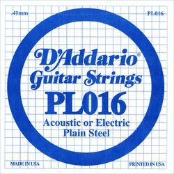 E-gitarren saiten D'addario XL Nickel Single PL016 - Saite je stück