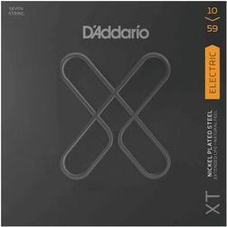 E-gitarren saiten D'addario XTE1059 Electric Guitar 7-String Set Coated NPS 10-59 - 7-saiten-set