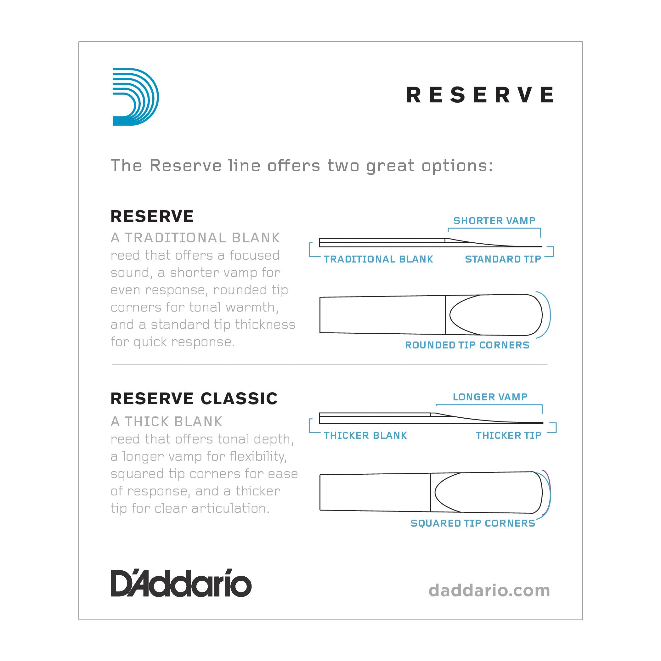 D'addario Dcr1025 - Klarinettenblatt - Variation 1