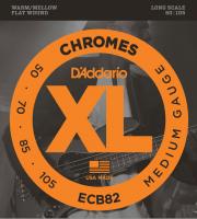 ECB82 Electric Bass 4-String Set Chromes Flat Wound Long Scale 50-105 - satz mit 4 saiten