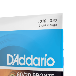 D'addario Jeu De 12 Cordes Ej36 80/20 Bronze Acoustic Guitar Strings, Light, 10-47 - Westerngitarre Saiten - Variation 1