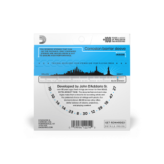 D'addario Jeu De 12 Cordes Ej36 80/20 Bronze Acoustic Guitar Strings, Light, 10-47 - Westerngitarre Saiten - Variation 2