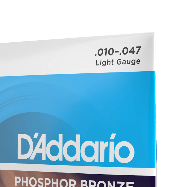 D'addario Jeu De 6 Cordes Ej38 Phosphor Bronze 12-string Acoustic Guitar Strings, Light, 10-47 - Westerngitarre Saiten - Variation 1
