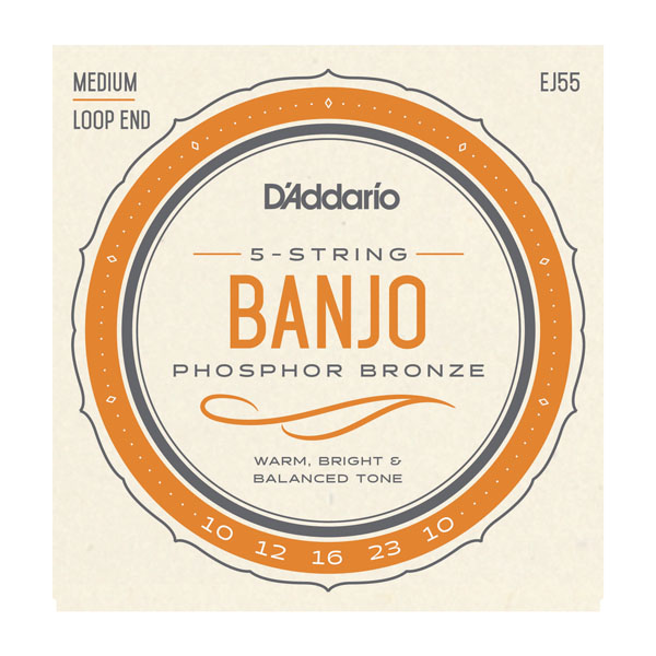 D'addario Ej55 5-string Banjo Phosphor Bronze Medium 10-23 - Banjo Saiten - Variation 1