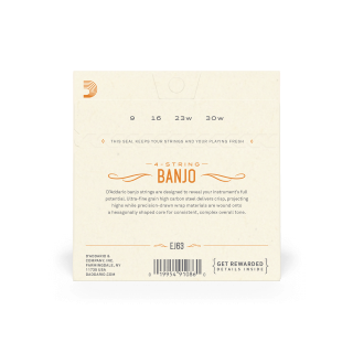 D'addario Ej63 Cordes Pour Banjo Light Tenor 09-30 - Banjo Saiten - Variation 1