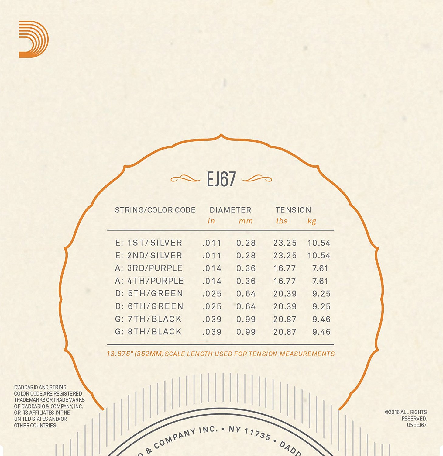 D'addario Ej67 Mandoline Light  .011 - .039 - Mandoline Saiten - Variation 1