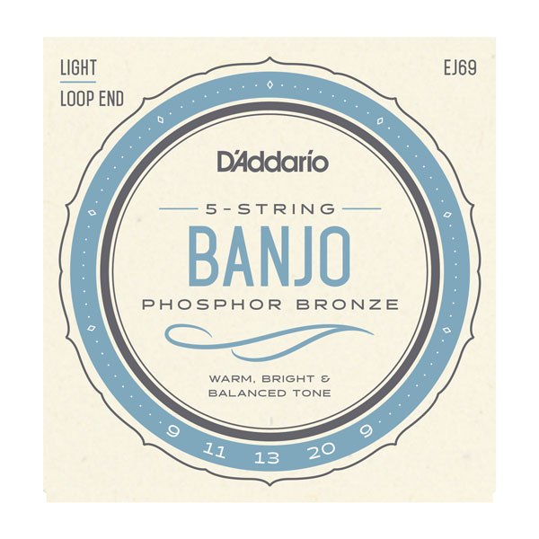 Banjo saiten D'addario EJ69 5-String Banjo Phosphor Bronze 9-20