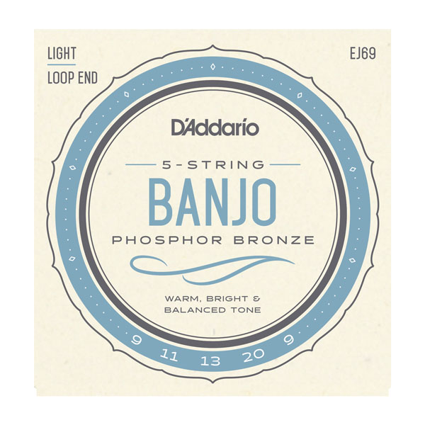 D'addario Jeu De 5 Cordes Ej69 5-string Banjo Phosphor Bronze Light 9-20 - Banjo Saiten - Variation 1