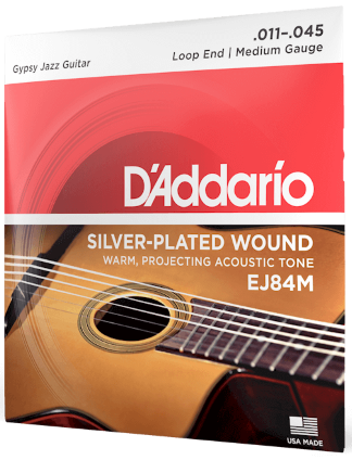 D'addario Ej84m Gypsy Jazz Loop End Medium 11-45 - Westerngitarre Saiten - Variation 1