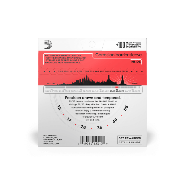 D'addario Ez930 85/15 Bronze Acoustic Guitar Strings, Medium, 13-56 - Westerngitarre Saiten - Variation 2