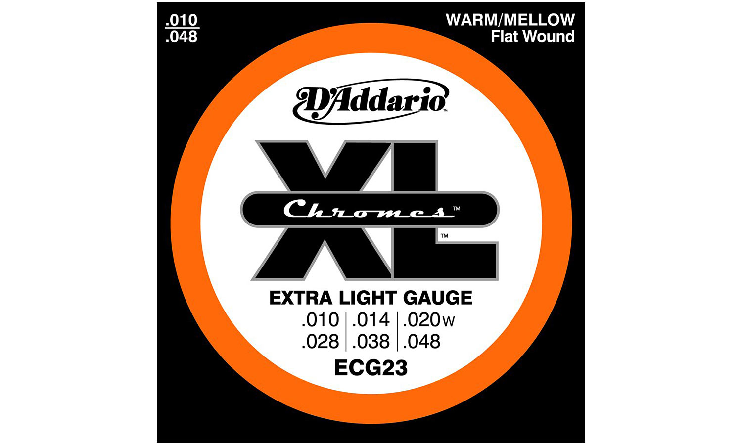 D'addario Jeu De 6 Cordes Guit. Elec. 6c Chromes Jazz 010.048 Ecg23 - E-Gitarren Saiten - Variation 1
