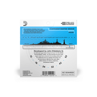 D'addario Guit. Folk 6c 80.20 Bronze 012.053 Ej11 - Westerngitarre Saiten - Variation 1