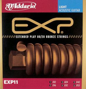 D'addario Exp11ny Coated 80/20 Bronze Extra Light 12-53 - Westerngitarre Saiten - Variation 1