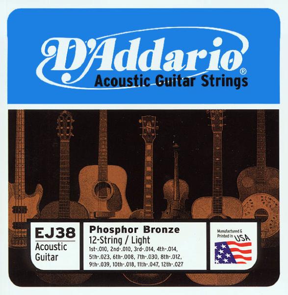 D'addario Jeu De 6 Cordes Guit. Folk 6c Phosphor Bronze 010.047 Ej38 - Westerngitarre Saiten - Variation 1