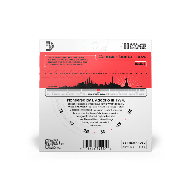D'addario Jeu De 6 Cordes Guit. Folk 6c Phosphor Bronze 013.056 Ej17 - Westerngitarre Saiten - Variation 2