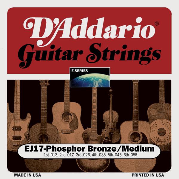 D'addario Jeu De 6 Cordes Guit. Folk 6c Phosphor Bronze 013.056 Ej17 - Westerngitarre Saiten - Variation 1