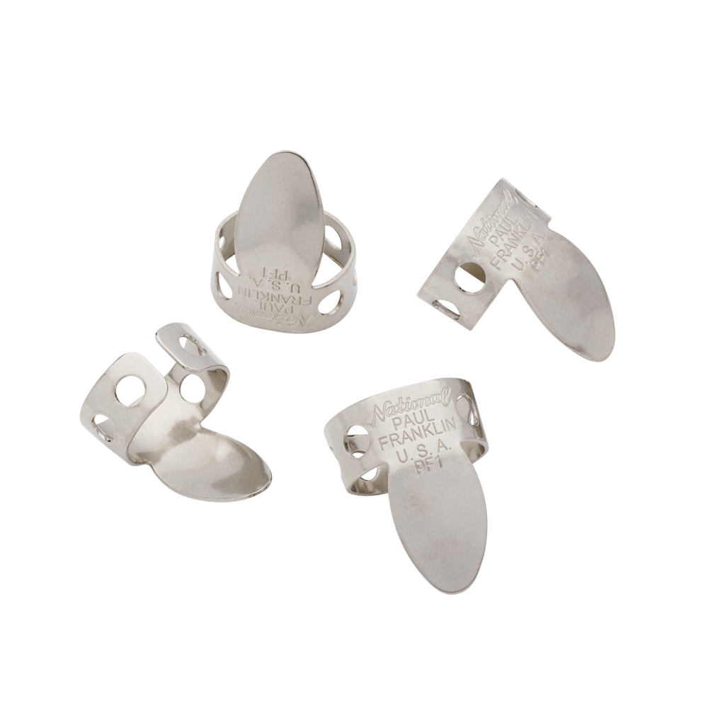 D'addario Np2-04pf Paul Franklin National Finger Picks, Nickel 4-pack - Plektren - Variation 1