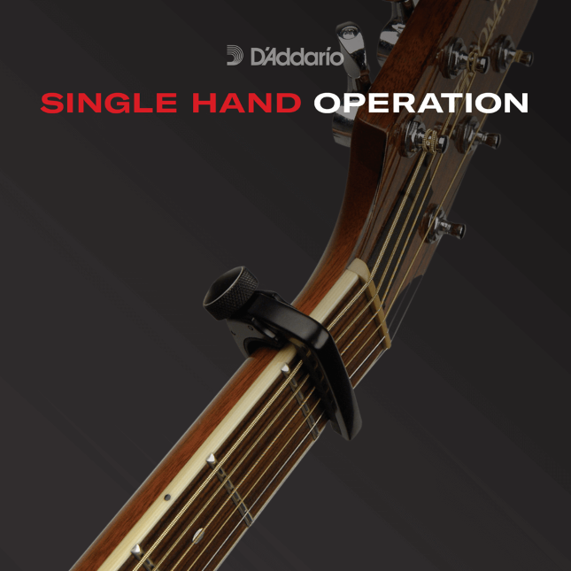 D'addario Ns Ned Steinberger Cp04 Guit. Classique Black - Kapodaster - Variation 2