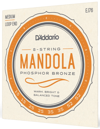 Mandoline saiten D'addario EJ76 Phosphor Bronze Mandola 15-52