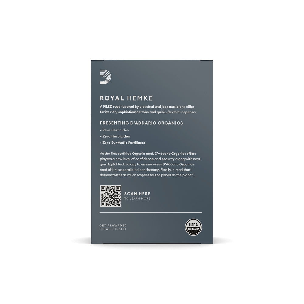 D'addario Rhkp10ssx400 Royal Hemke Organic Soprano Saxophone Reeds, Strength 4.0, 10-pack - Blatt für Saxophon - Variation 3