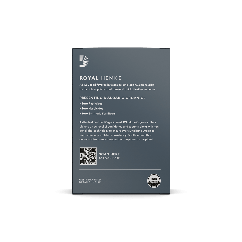 D'addario Royal Hemke Organic Alto Saxophone Reeds, Strength 3.0, 10-pack - Blatt für Saxophon - Variation 3