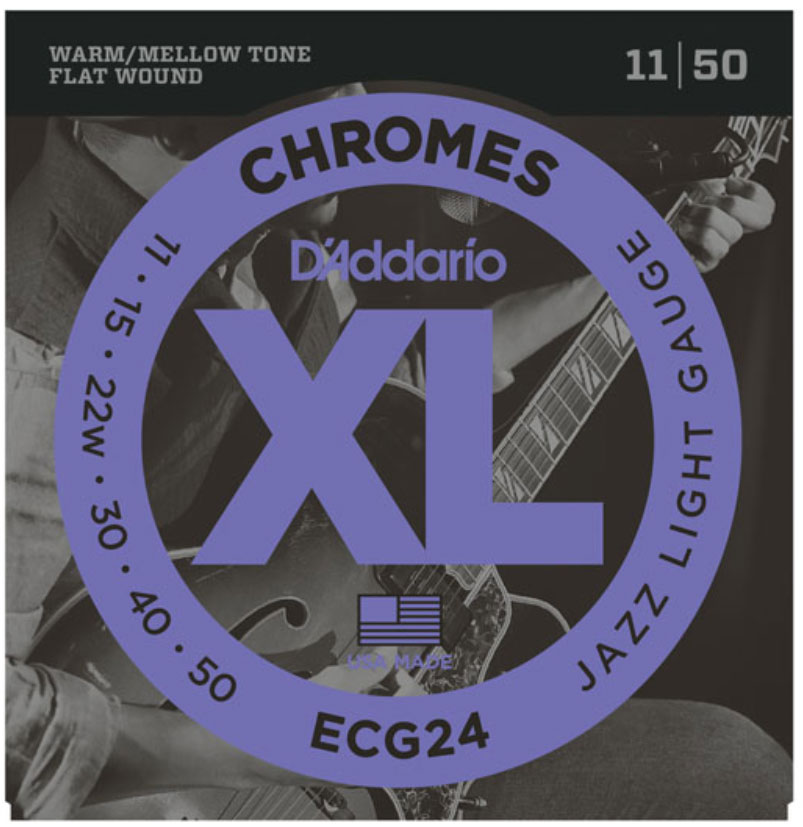 D´Addario Chromes ECG23 ECG24 ECG25 flat wound Saiten D´Addario Chromes ECG23 ECG24 ECG25 flat wound Saiten