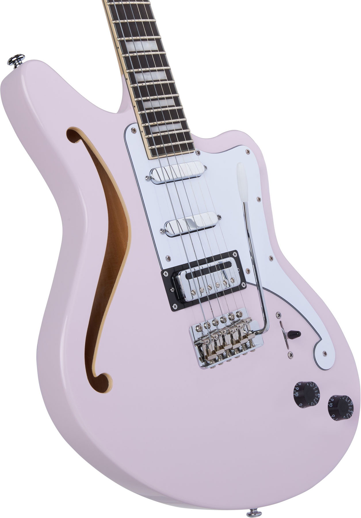 D'angelico Bedford Sh Premier Hss Trem Ova - Shell Pink - Semi-Hollow E-Gitarre - Variation 3