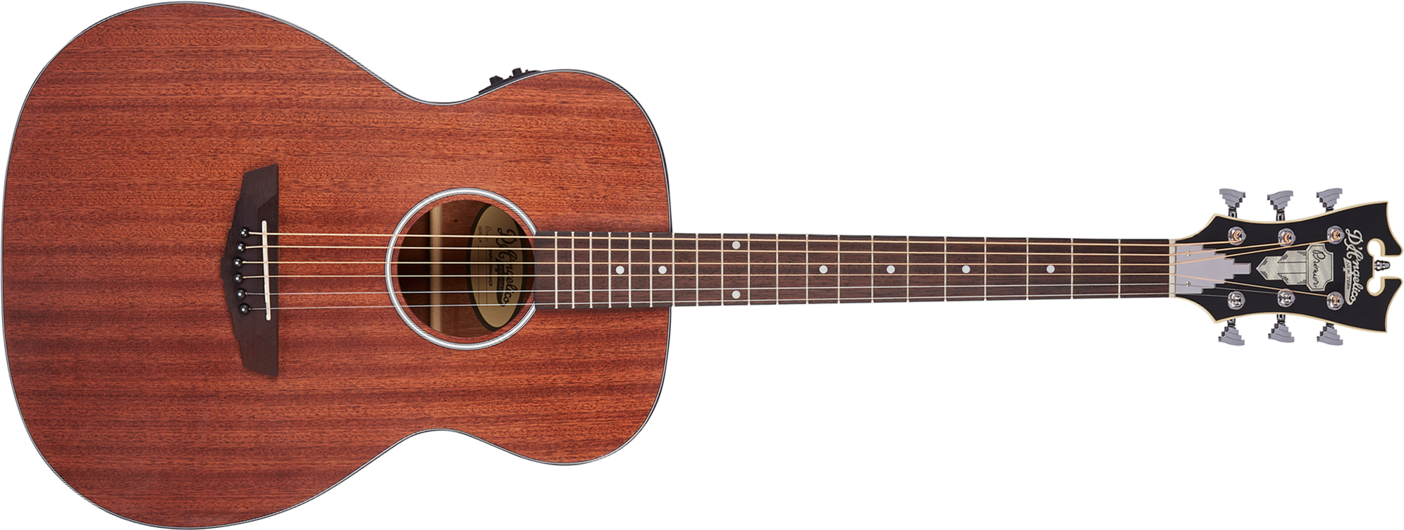D'angelico Tammany Ls Premier Om Tout Acajou Mer Rw - Natural Mahogany Satin - Folk-Gitarre - Main picture
