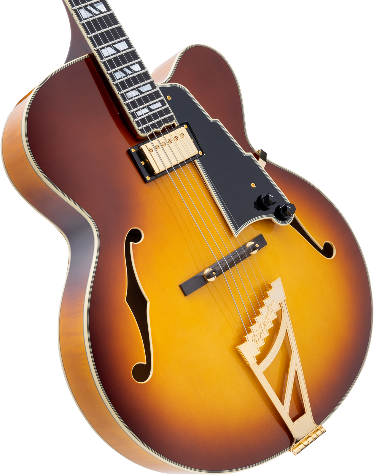 D'angelico Exl1 Excel 1h Ht Eb - Dark Iced Tea Burst - Hollowbody E-Gitarre - Variation 3