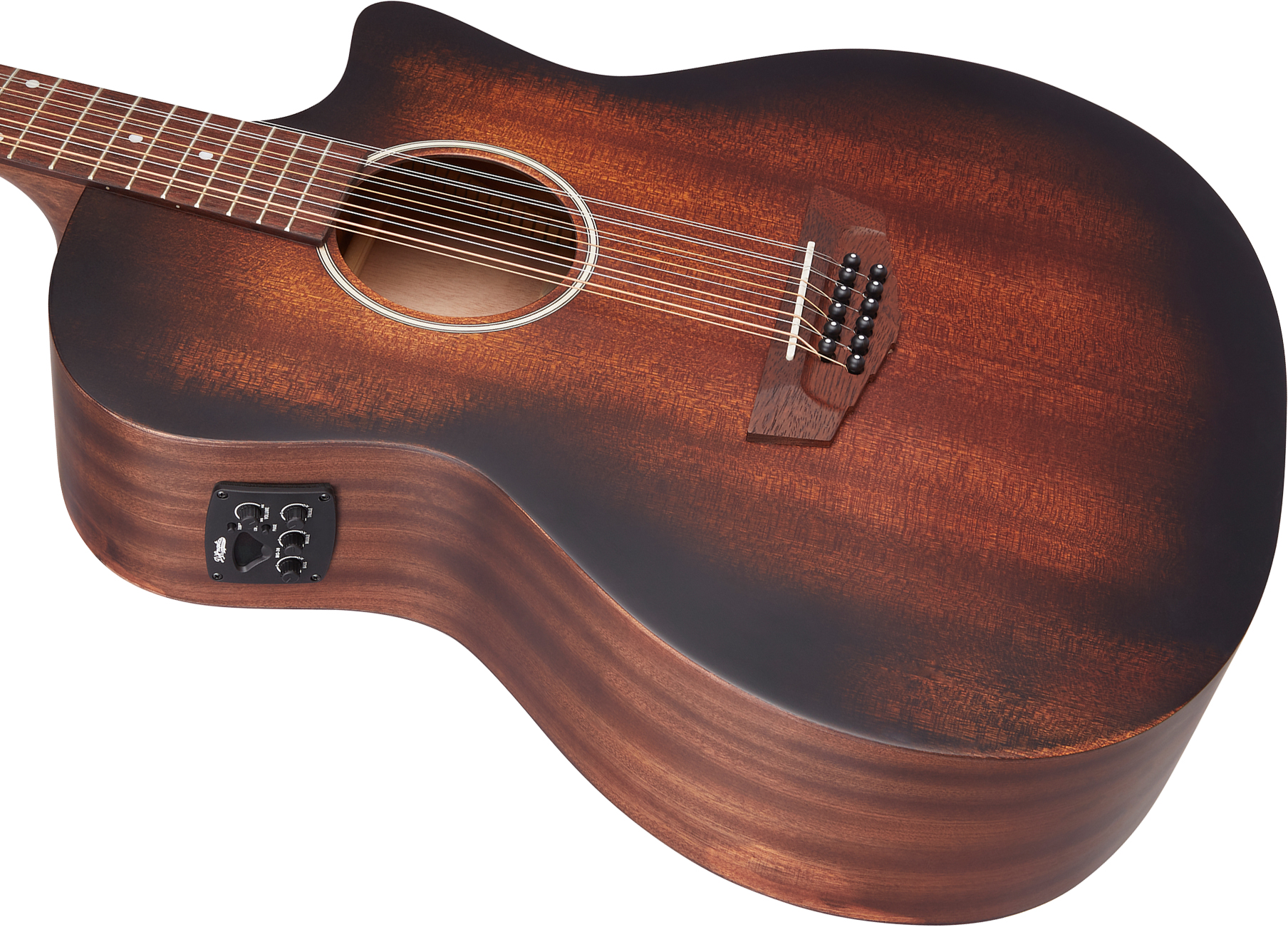 D'angelico Premier Fulton Ls 12-string Grand Auditorium Cw 12c Tout Acajou Mer - Aged Mahogany - Folk-Gitarre - Variation 2