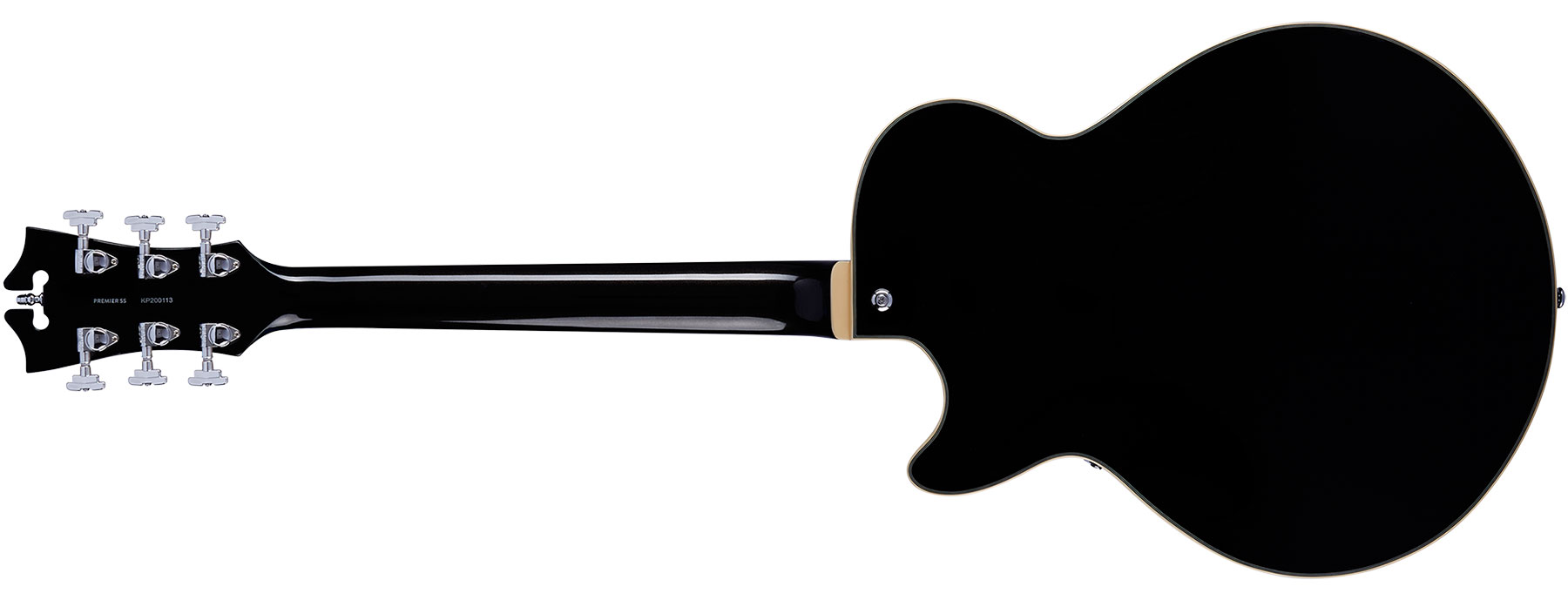 D'angelico Ss Premier 2h Ht Ova - Black Flake - Semi-Hollow E-Gitarre - Variation 2