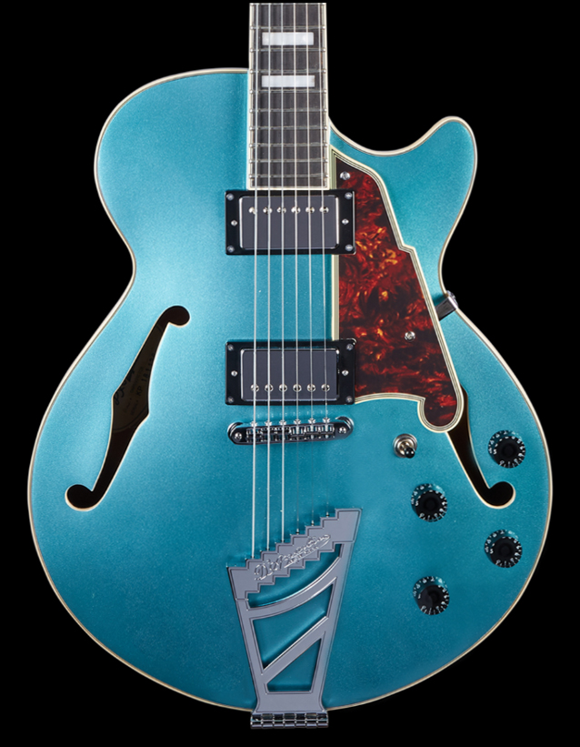 D'angelico Ss Premier 2h Ht Rw - Ocean Turquoise - Hollowbody E-Gitarre - Variation 2