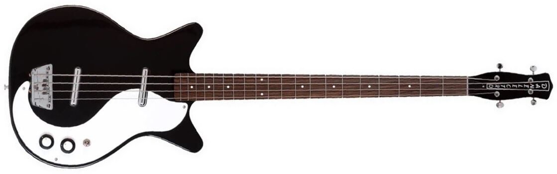 Danelectro '59 Dc Longscale - 4c Ss - Black - Solidbody E-bass - Main picture